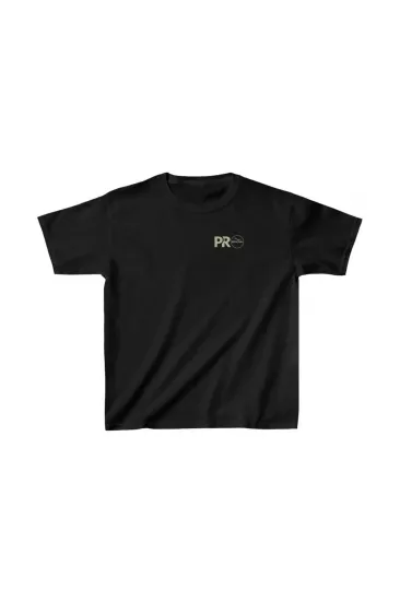 Unisex Çocuk Baskılı T-Shirt - Siyah