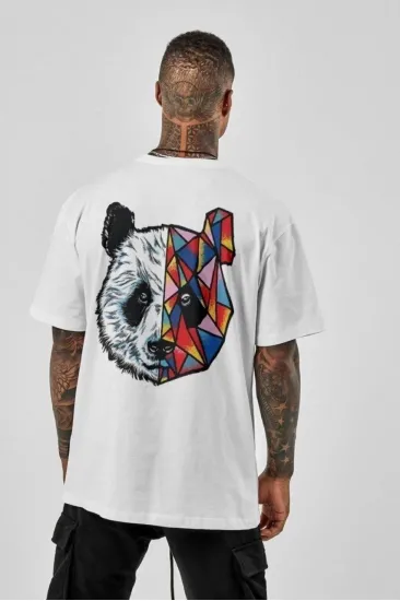Erkek Baskılı T-Shirt Kısa Kol Bisiklet Yaka Regular Fit Rahat Kalıp Tişört - Beyaz Erkek Baskılı T-Shirt Kısa Kol Bisiklet Yaka Regular Fit Rahat Kalıp Tişört - Beyaz