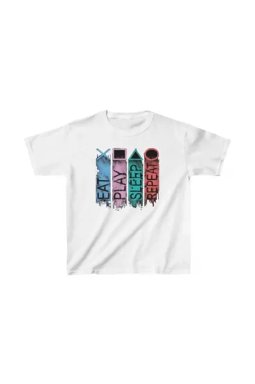 Unisex Çocuk Baskılı T-Shirt - Beyaz Unisex Çocuk Baskılı T-Shirt - Beyaz