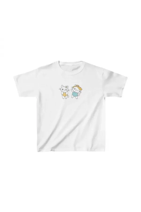 Unisex Çocuk Baskılı T-Shirt - Beyaz