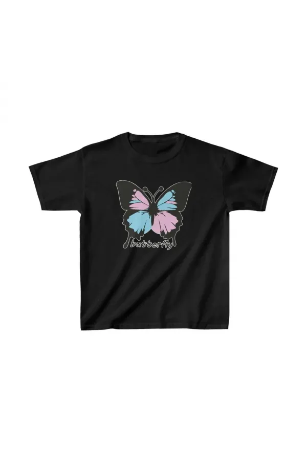 Çocuk Unisex Baskılı T-Shirt - Siyah Çocuk Unisex Baskılı T-Shirt - Siyah