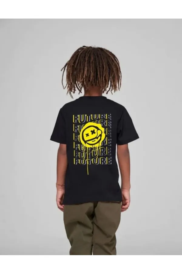 Çocuk Unisex Baskılı T-Shirt - Siyah