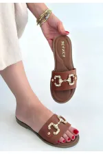 Toha Taba Cilt Tokalı Terlik Toha Taba Cilt Tokalı Terlik