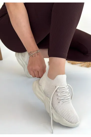 Henta Bej Triko Bağcıklı Spor Ayakkabı