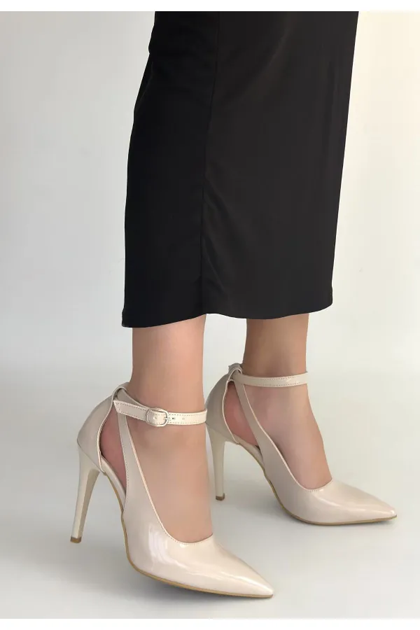 Wenni Bej Rugan Stiletto Ayakkabı