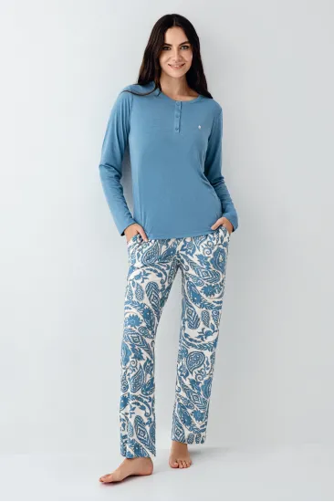Pierre Cardin 9075-S Kadın Uzun Kol Pijama Takım Pierre Cardin 9075-S Kadın Uzun Kol Pijama Takım