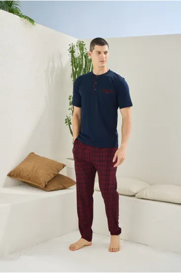 Kocabey 2118 Midi Yaka Pijama Takım
