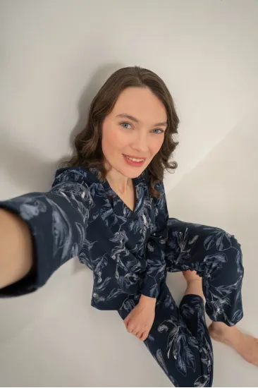 Pierre Cardin 9259-S Kadın Uzun Kol Gömlek Pijama Takımı Pierre Cardin 9259-S Kadın Uzun Kol Gömlek Pijama Takımı