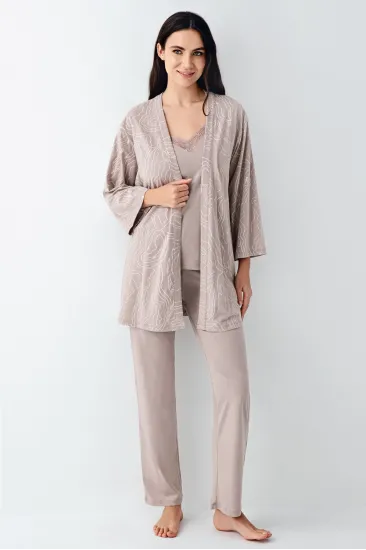 Pierre Cardin 9099-S 3'lü Pijama Takımı Pierre Cardin 9099-S 3'lü Pijama Takımı