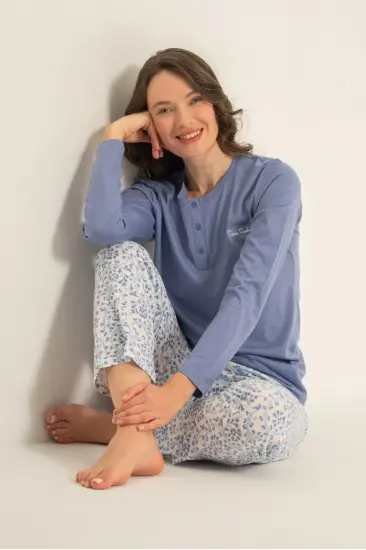 Pierre Cardin Pc9270-S Kadın Uzun Kollu Pijama Takımı Pierre Cardin Pc9270-S Kadın Uzun Kollu Pijama Takımı