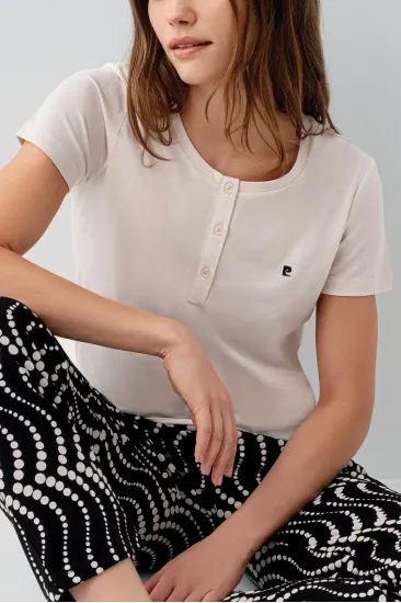 Pierre Cardin PC9165-S Kadın Kısa Kol Pijama Takımı