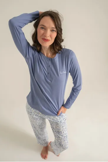 Pierre Cardin Pc9270-S Kadın Uzun Kollu Pijama Takımı Pierre Cardin Pc9270-S Kadın Uzun Kollu Pijama Takımı