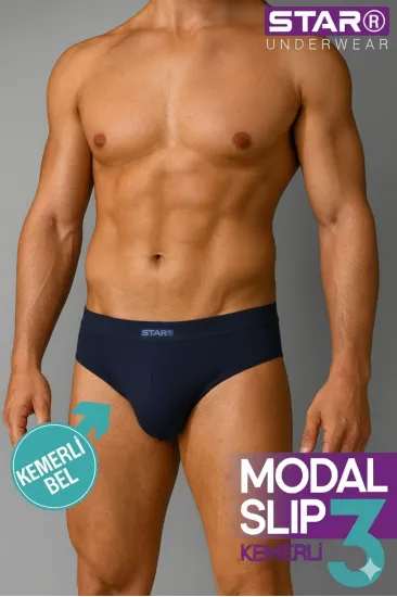 Star 109 Erkek 3'lü Modal Slip