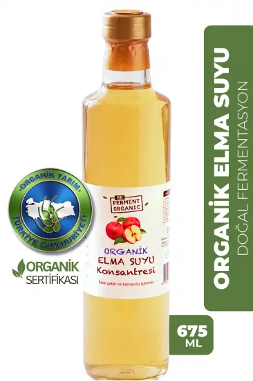 Organik Elma Suyu Konsantresi | Organik Elma Özü | Şekersiz Tatlandırıcı ve Enerji - 675 gr Organik Elma Suyu Konsantresi | Organik Elma Özü | Şekersiz Tatlandırıcı ve Enerji - 675 gr