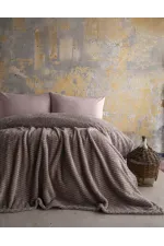 Çift Kişilik Trusty Vizon Jakar Desen Battaniye 200x220 CM