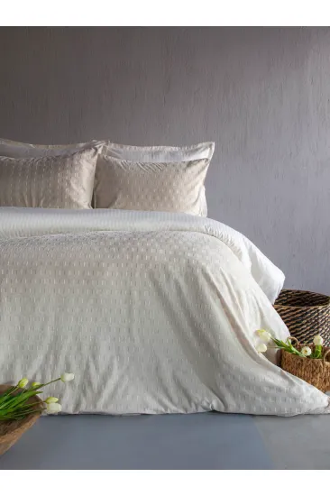 King Size Times Ekru Unique Touch Nevresim Takımı