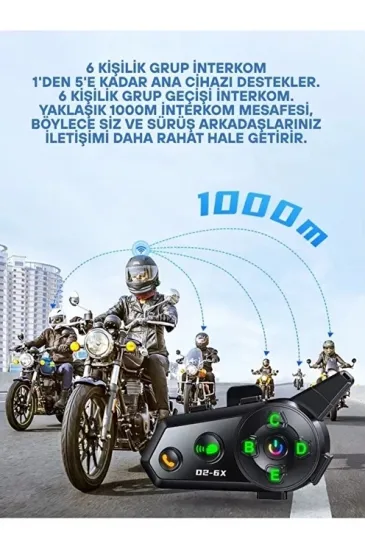 D2-6x 1000m Mesafeli 6 Kanallı İntercom Bluetooth Motosiklet Kask Kulaklığı İntercom Kulaklık D2-6x 1000m Mesafeli 6 Kanallı İntercom Bluetooth Motosiklet Kask Kulaklığı İntercom Kulaklık