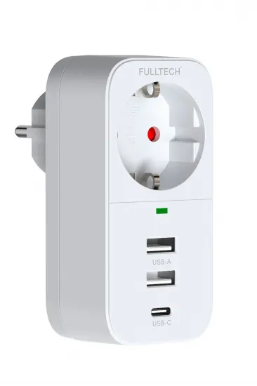 Vothoon 2.4a Çıkışlı 2xusb 1xtype-c Tekli Priz Ftr-17