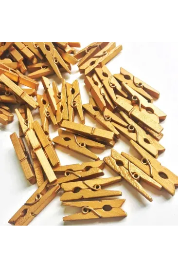 100'lü Gold Ahşap Mandal 2.5cm (10'lu Paket-1000 Adet)