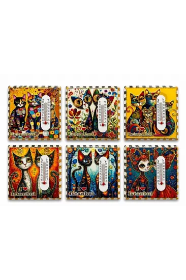 Kedi Tasarımı İstanbul Temalı Buzdolapı Süsü Magnet Alk5406 Kedi Tasarımı İstanbul Temalı Buzdolapı Süsü Magnet Alk5406