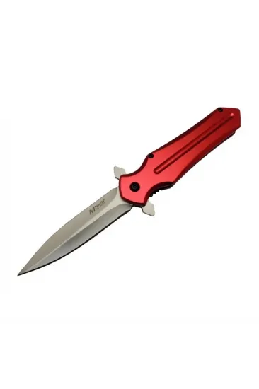 4223 Kırmızı Kamp Çakı 21cm- Yarı Otomatik, Kemerlikli