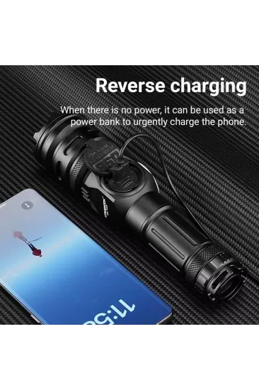 Wison Ws-6868 25watt 2500 Lümen Usb Type-c Şarjlı El Feneri Wison Ws-6868 25watt 2500 Lümen Usb Type-c Şarjlı El Feneri