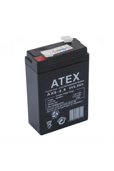 Atex Ax6-2.8 6v 2.8ah Akü Atex Ax6-2.8 6v 2.8ah Akü