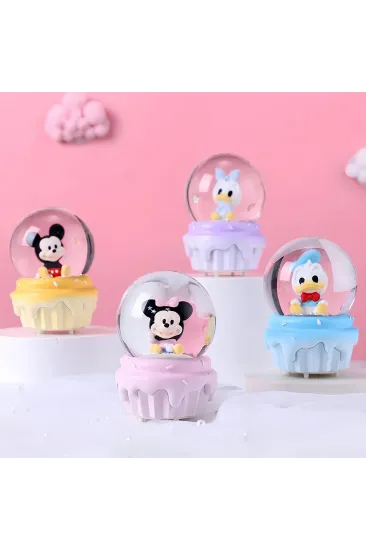 Mickey Mouse Işıklı Kar Küresi 9 Cm Alk3112