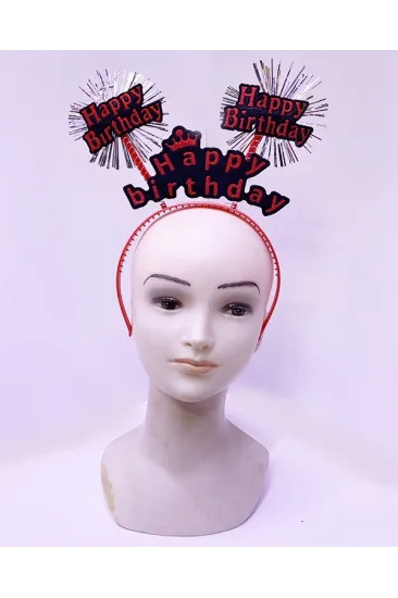 Happy Birthday Yazılı Püsküllü Neon Kırmızı Renk Doğum Günü Tacı 22x19 Cm Happy Birthday Yazılı Püsküllü Neon Kırmızı Renk Doğum Günü Tacı 22x19 Cm