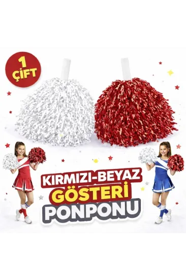 1 Çift ( 2 Adet ) Kırmızı-beyaz Renk 23 Nisan 19 Mayıs 29 Ekim Okul Gösteri Ponponları Ekstra Dolgun 1 Çift ( 2 Adet ) Kırmızı-beyaz Renk 23 Nisan 19 Mayıs 29 Ekim Okul Gösteri Ponponları Ekstra Dolgun