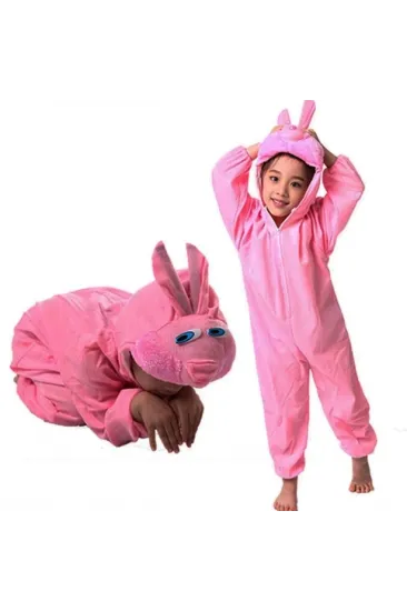 Çocuk Tavşan Kostümü Pembe Renk 6-7 Yaş 120 Cm Çocuk Tavşan Kostümü Pembe Renk 6-7 Yaş 120 Cm