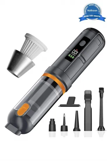 Araç Süpürgesi Şarjlı 120w 20.000pa Göstergeli Yeni Nesil Metal Filtre Extra Vakum Ve Üfleme