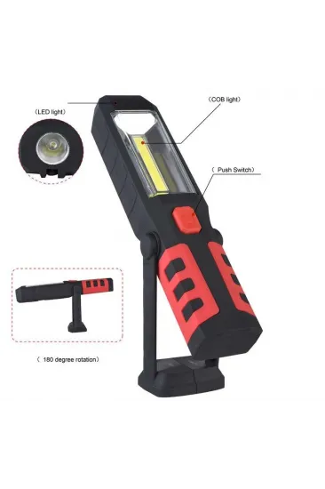 Br S99 Cob Led Şarj Edilebilir Mıknatıslı Çalışma Feneri