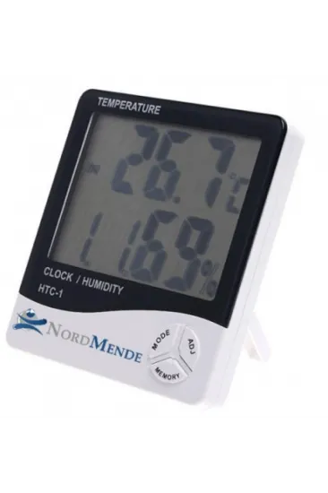 Dijital Termometre Nem Ölçer Saat Alarm Özellikli Lcd Ekran İç Mekan Sıcaklık Göstergesi