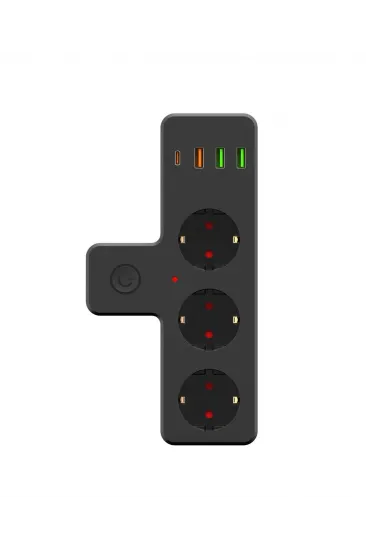 Vothoon Ftr-12 Termal Akım Korumalı Isıya Dayanıklı 3’lü Priz 3x Usb 1x Type-c Vothoon Ftr-12 Termal Akım Korumalı Isıya Dayanıklı 3’lü Priz 3x Usb 1x Type-c