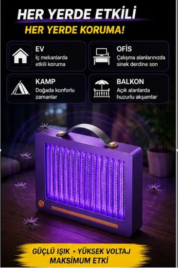Elektrikli Sinek Öldürücü Lamba | Şarjlı, Sessiz, Led Işıklı Etkili Koruma Elektrikli Sinek Öldürücü Lamba | Şarjlı, Sessiz, Led Işıklı Etkili Koruma