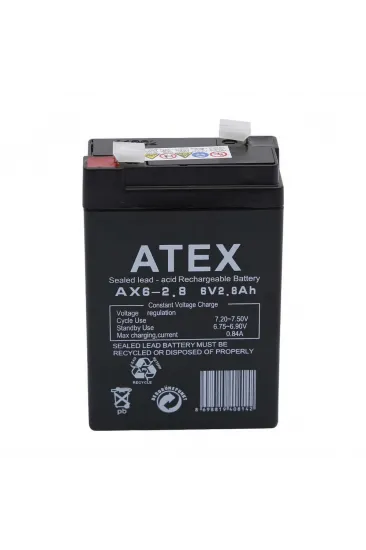Atex Ax6-2.8 6v 2.8ah Akü Atex Ax6-2.8 6v 2.8ah Akü