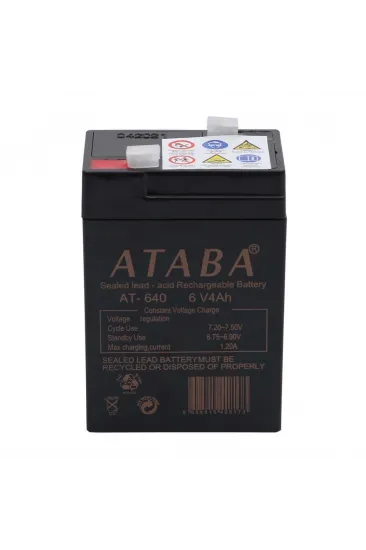 Ataba At-640 6v 4ah Işıldak Aküsü