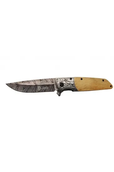 A2150c Kahve Kamp Çakısı 21cm- Manuel, Ahşap İşlemeli Sap,kemerlikli A2150c Kahve Kamp Çakısı 21cm- Manuel, Ahşap İşlemeli Sap,kemerlikli