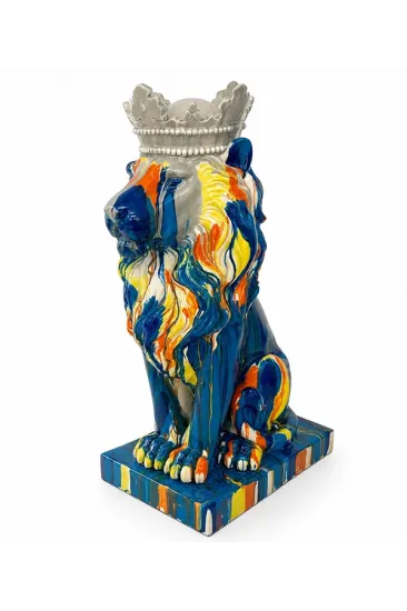 Renkli Dekoratif Polyester Aslan Figürü Alk5474 Renkli Dekoratif Polyester Aslan Figürü Alk5474
