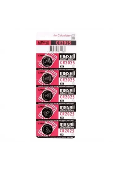Maxell Cr2025 3v Lityum Düğme Pil 5'li Paket Maxell Cr2025 3v Lityum Düğme Pil 5'li Paket
