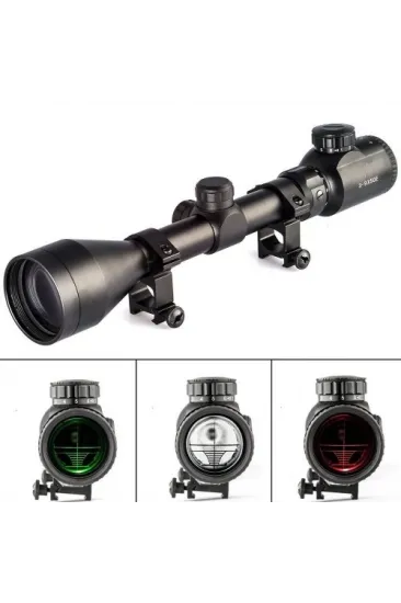 3-9x50 Nikula Zoomlu Keskin Nişancı Dürbünü Kırmızı,yeşil İşik Tüfek Çelik Gövde 3-9x50 Nikula Zoomlu Keskin Nişancı Dürbünü Kırmızı,yeşil İşik Tüfek Çelik Gövde