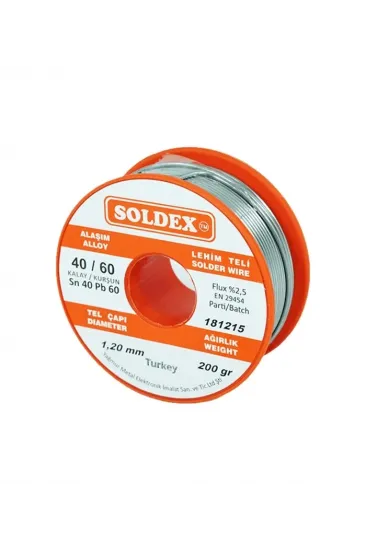 40-60 Lehim Teli 200 Gr 1.6 Mm- Sn:40 / Pb:60