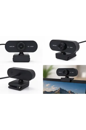 Webcam Orjınal Hd 1080p Konferans Kamera Dahili Mikrofon Görüntülü Sohbet Yayın Kamerası Hd Video