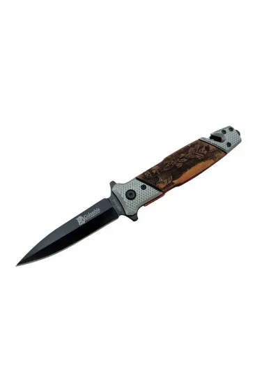 Fst 1112 Kurtarma Kamp Çakı 21 Cm - Yarı Otomatik, İp Kesmeli, Cam Perçinli