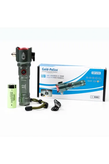 Gold Gp-218 İle Sınırları Aşın Yeni Nesil Tg Led Teknolojisiyle Ultra Uzun Menzilli Aydınlatma Ve Acil Durumlar İçin Dahili Cam Kırıcı Bir Arada. Şarj Edilebilir, Darbeye Dayanıklı Ve Profesyo Gold Gp-218 İle Sınırları Aşın Yeni Nesil Tg Led Teknolojisiyle Ultra Uzun Menzilli Aydınlatma Ve Acil Durumlar İçin Dahili Cam Kırıcı Bir Arada. Şarj Edilebilir, Darbeye Dayanıklı Ve Profesyo