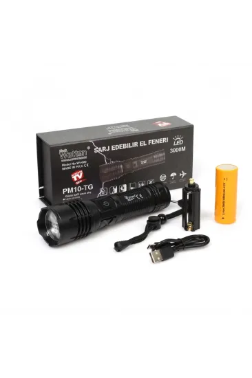 3000 Lümen Güçlü El Feneri Wt-600 3000 Lümen Güçlü El Feneri Wt-600