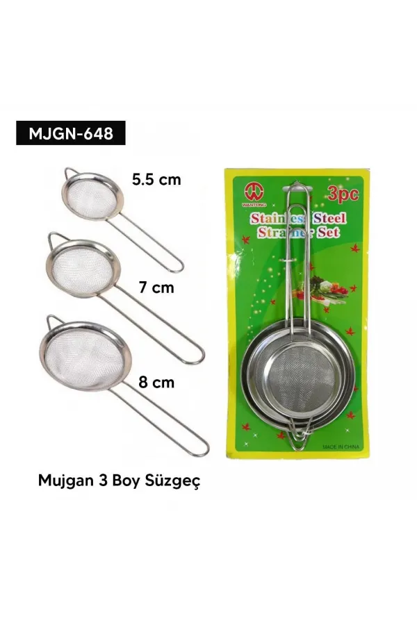3 Boy Süzgeç Seti 3 Boy Süzgeç Seti