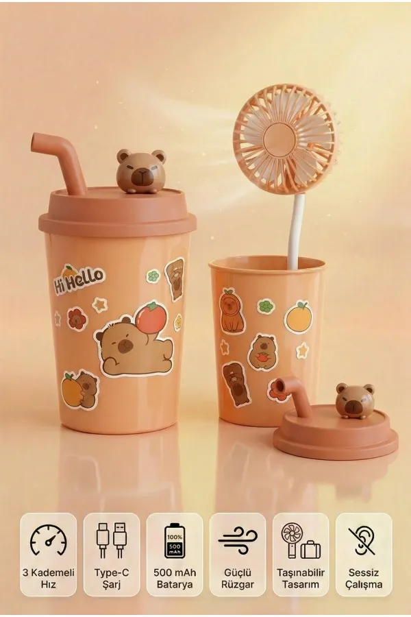 Bardak Model Mini Ayıcıklı Fan Bardak Model Mini Ayıcıklı Fan