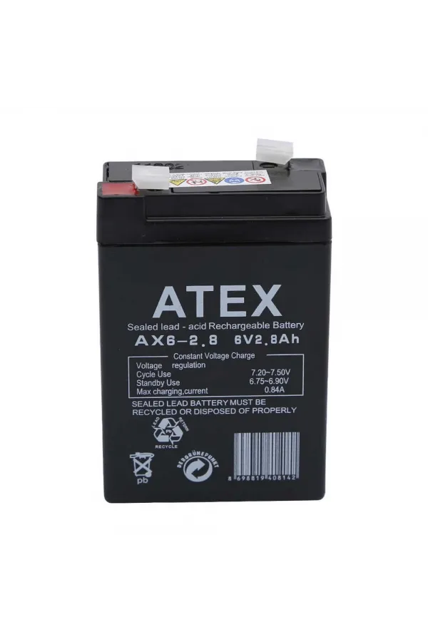 Atex Ax6-2.8 6v 2.8ah Akü